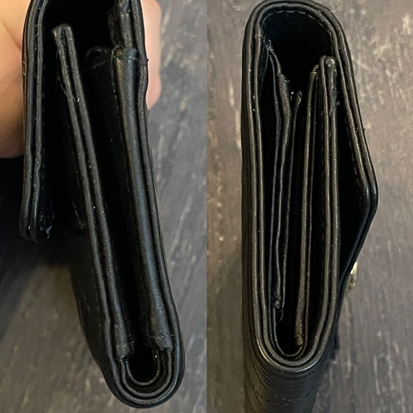 Chanel Black gold Boy Flap Trifold Wallet leather with authentication card - Picture 13 of 16